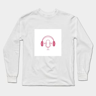 Podcast Vibes_Pink Long Sleeve T-Shirt